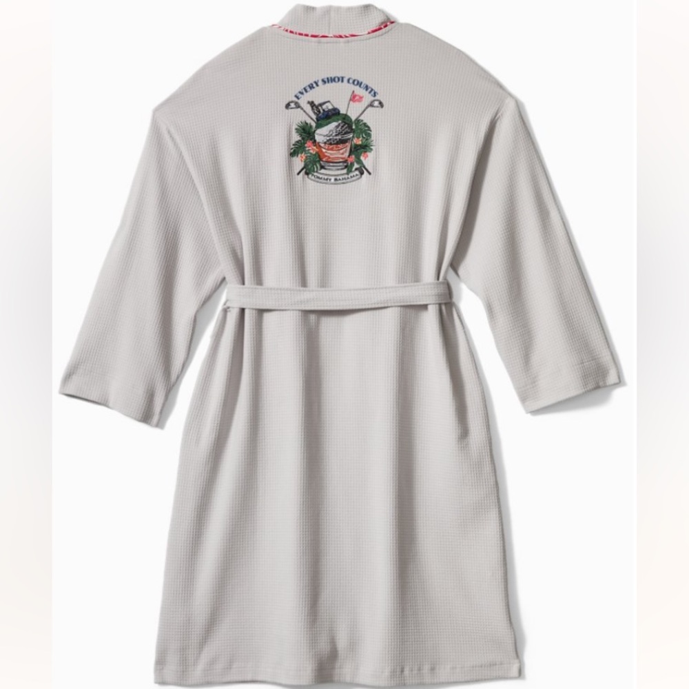 Tommy Bahama Robe Waffle Knit Cotton Every Shot Counts
